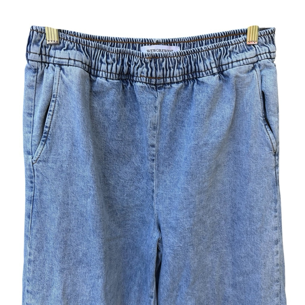WeWoreWhat Pull On Straight Leg Jeans Size M - Picture 2 of 6